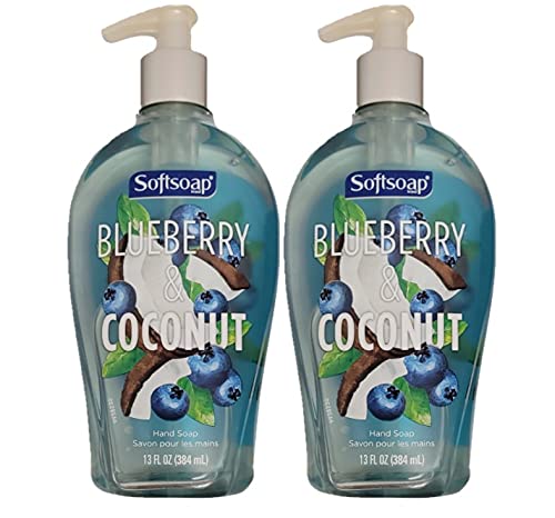 Softsoap Liquid Hand Soap, Blueberry & Coconut - 13 Fluid Ounce (Pack of 2)
