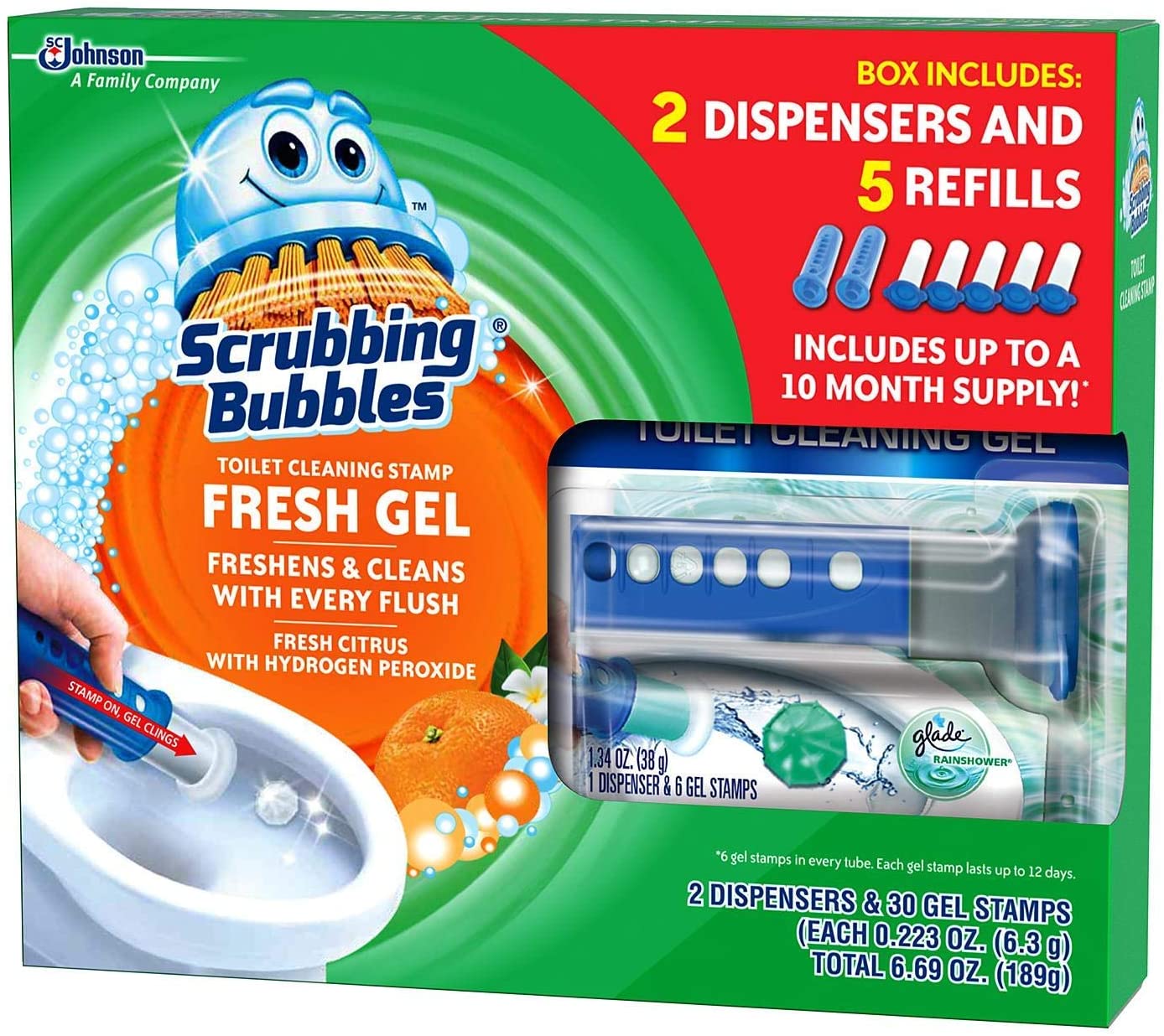 Scrubbing Bubbles Toilet Gel, Fresh Citrus