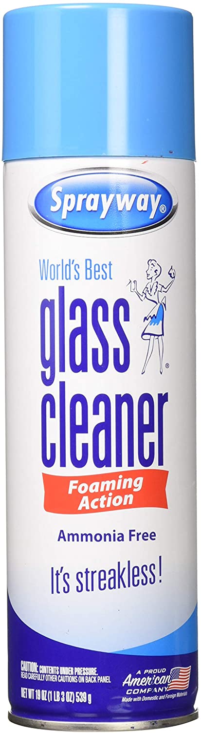 Sprayway Streakless Glass Cleaner 19 oz (3 Pack) Made in USA, Blue and White