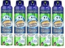 Scrubbing Bubbles Mega Shower Foamer with Ultra Cling Wide Spray, 20 oz (Pack 5), Blue