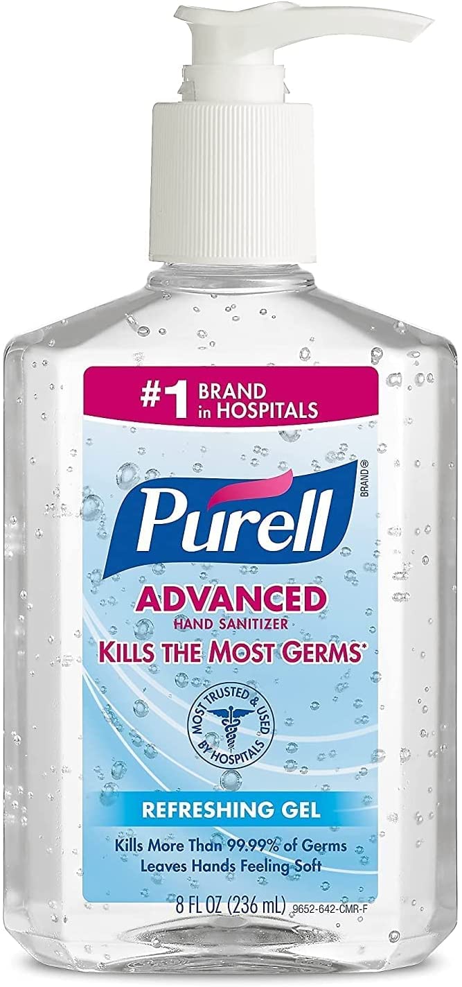 Purell Advanced Instant Hand Sanitizer Gel 8 oz (Pack of 3)