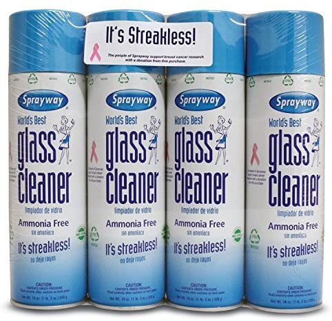 Sprayway 443331 Ammonia Free Glass Cleaner, 19 Oz. (4-Pack) (Packaging May.