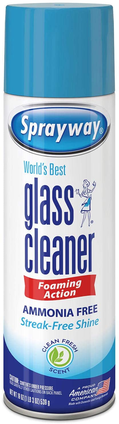 Sprayway Glass Cleaner Aerosol Spray, 19 oz, 4 Pack