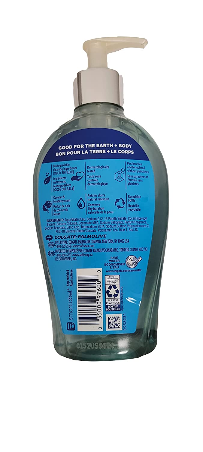 Softsoap Liquid Hand Soap, Blueberry & Coconut - 13 Fluid Ounce (Pack of 2)