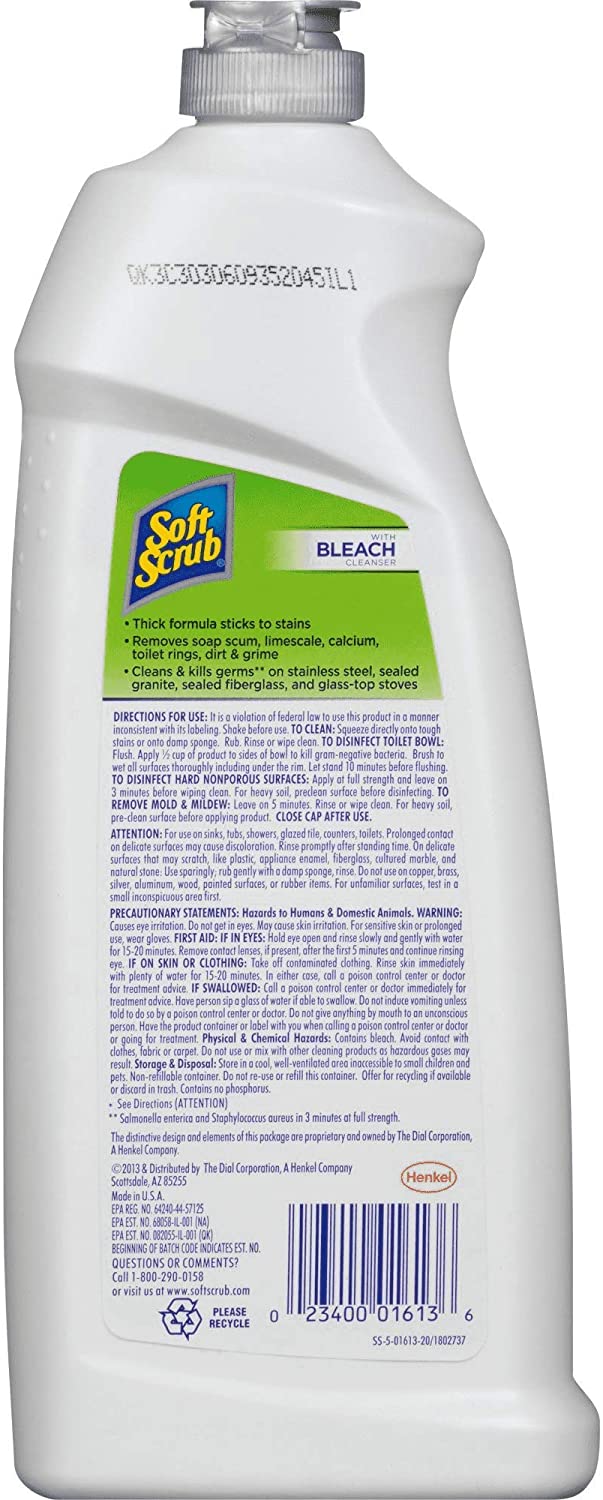 Soft Scrub Cleanser with Bleach, 24 Ounce (Pack of 3)