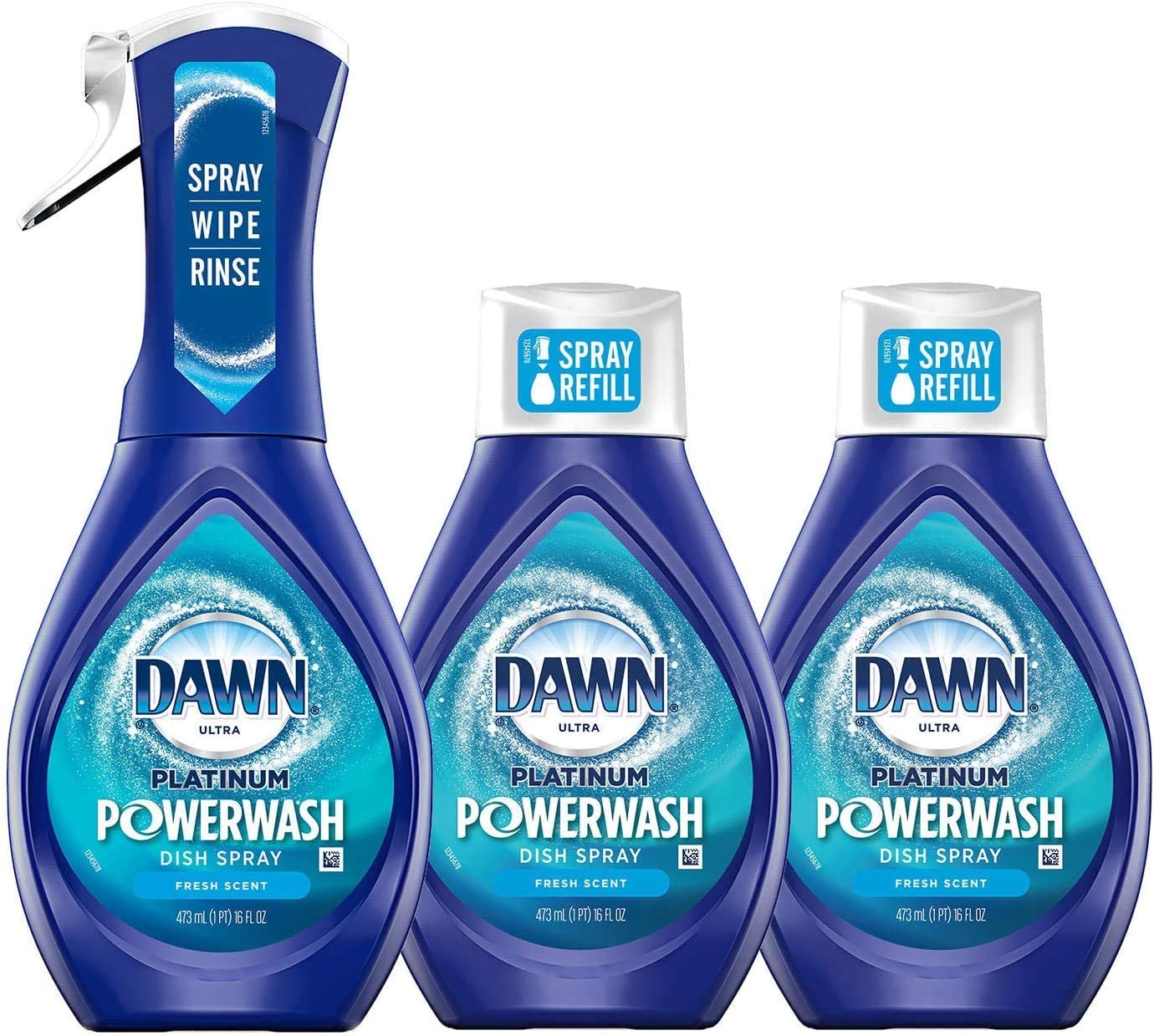 Dawn Powerwash Starter Kits, Dish Spray, Dish Detergent, Fresh Scent Bundle, Spray Bottle, 2 Refills…